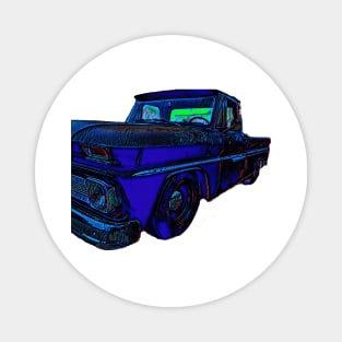 psychedelic 66 Chevy C10 Magnet